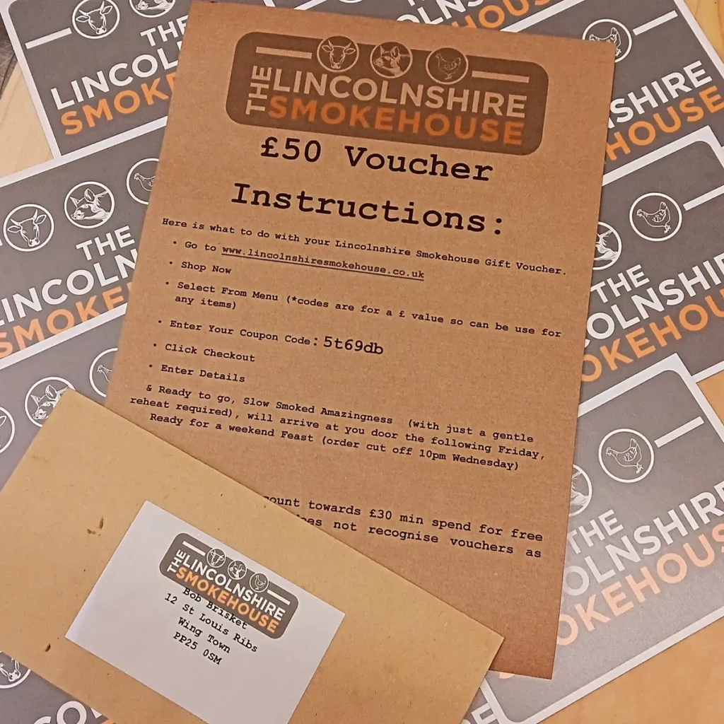 £50 voucher for the Lincolnshire Smokehouse.