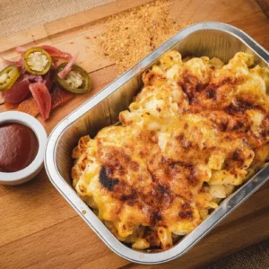 Creamy pasta dish with jalapeños